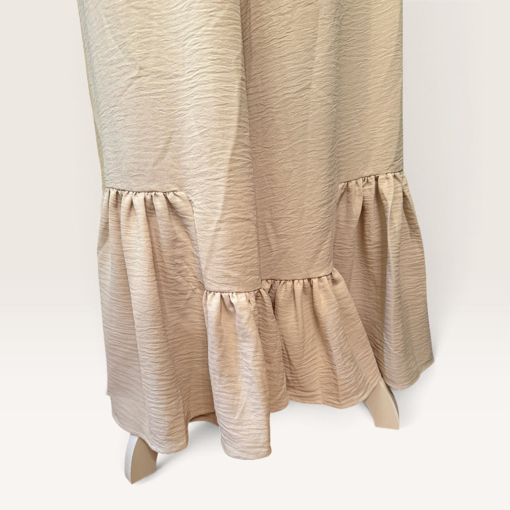 Flowy Ruffle Hem Wide Leg Pants