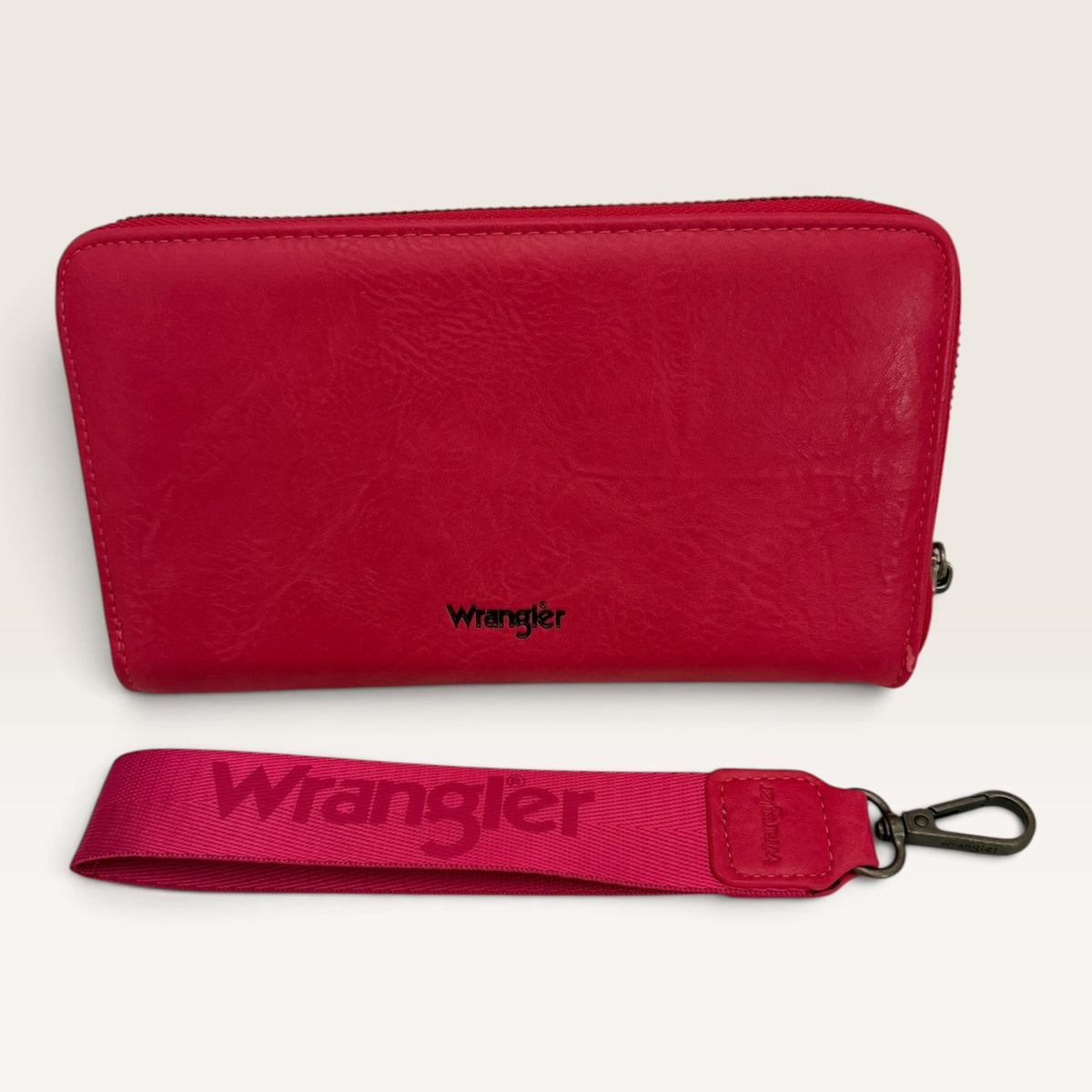 Wrangler Hot Pink Zip Around Wristlet Wallet