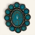 Rustic Couture Turquoise Oval Ring