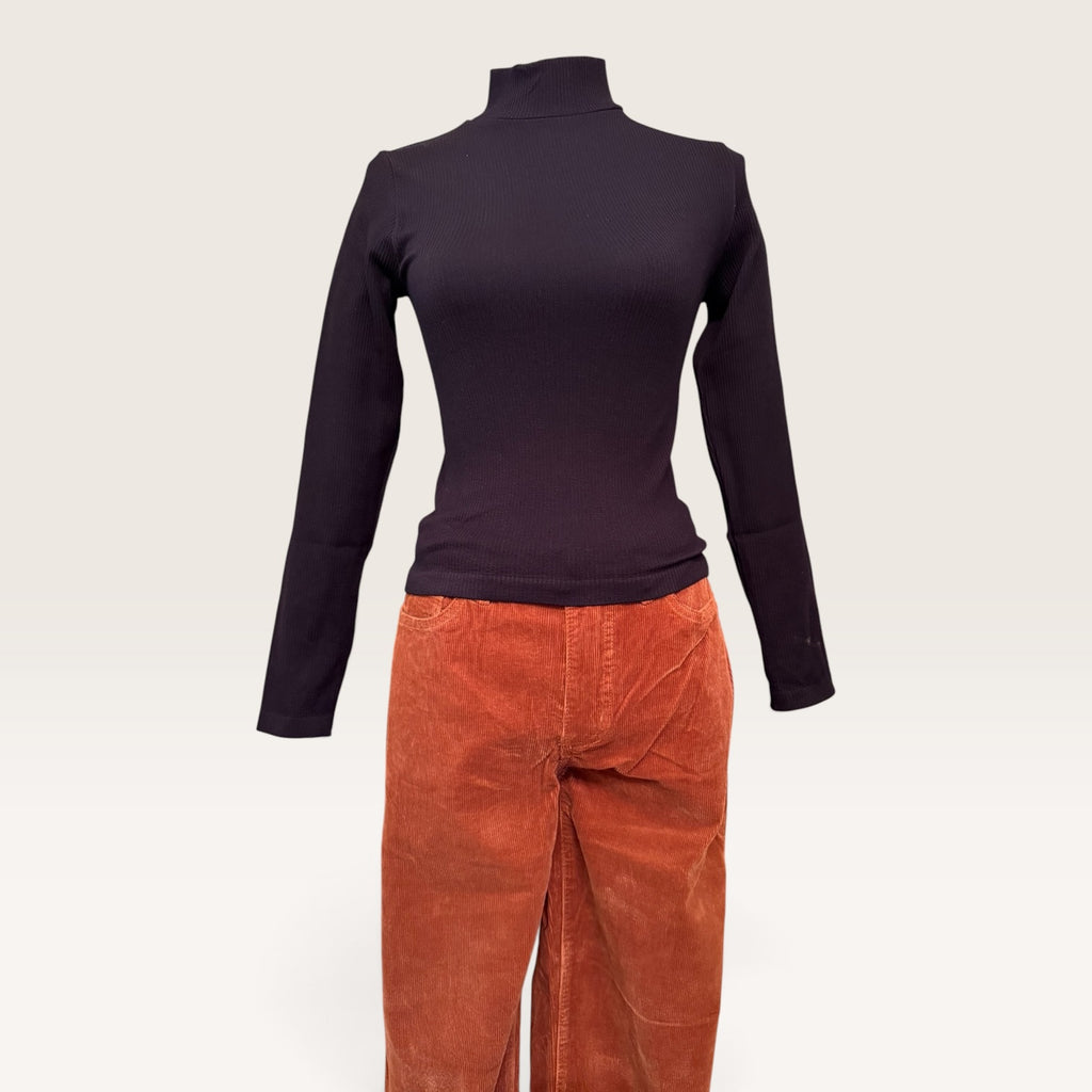 Camel Mid-Rise Corduroy Trouser Jeans