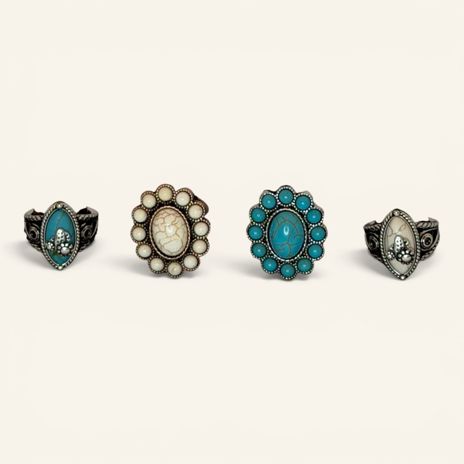 Rustic Couture Ivory Oval Ring