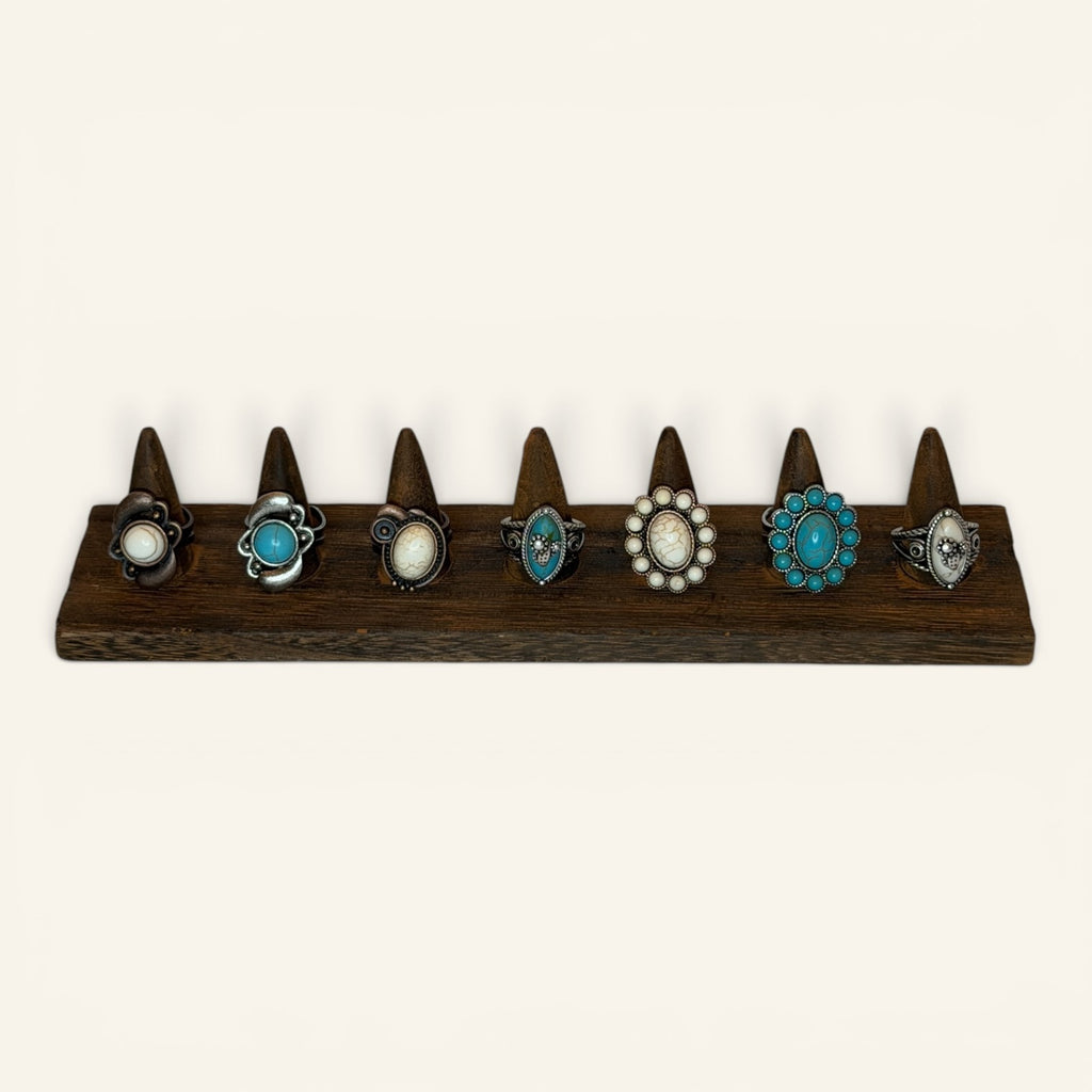 Rustic Couture Midnight Cactus Ring