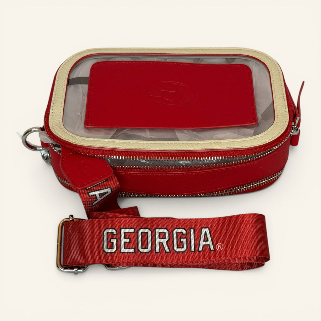University of Georgia Bulldogs Clear Camera Bag – Red