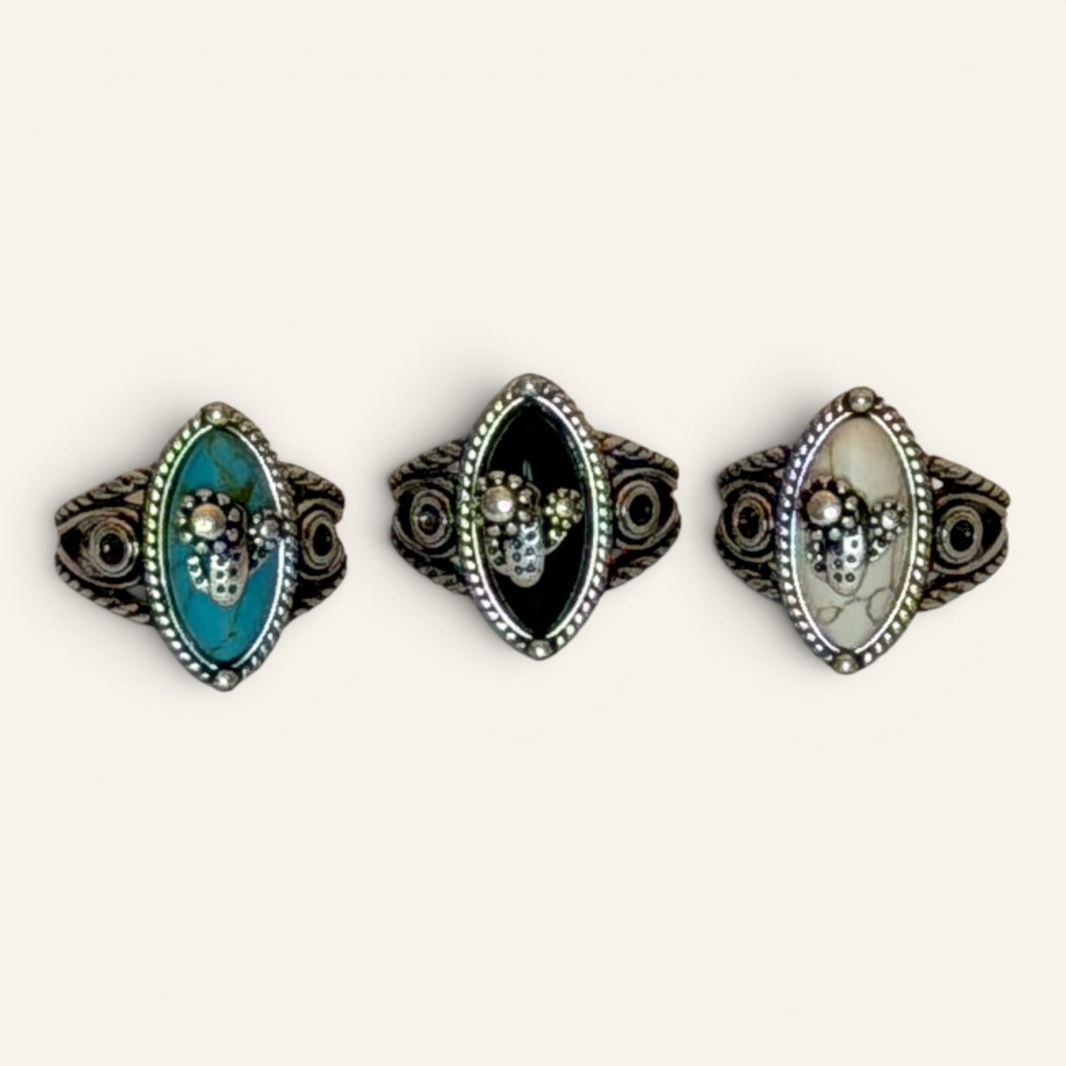 Rustic Couture Turquoise Cactus Ring