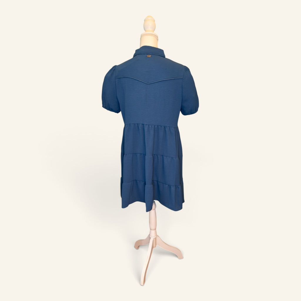 Smoke Blue Mesa Western Dress