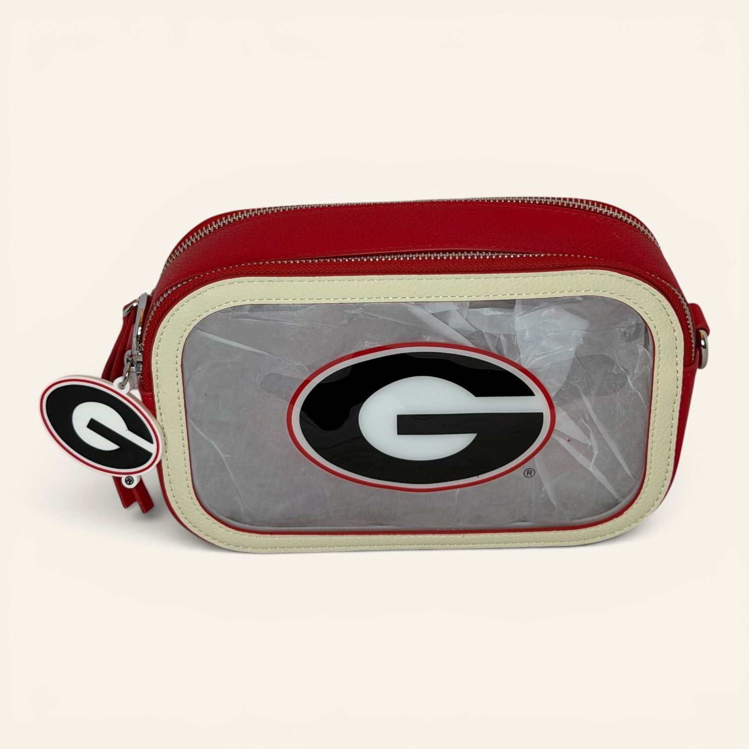 University of Georgia Bulldogs Clear Camera Bag – Red