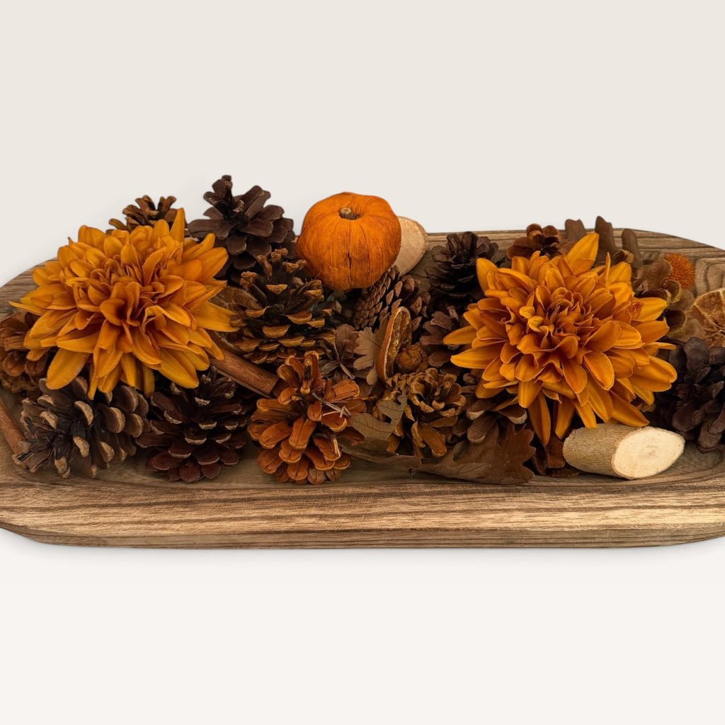 Scented Fall Harvest Dough Bowl Centerpiece