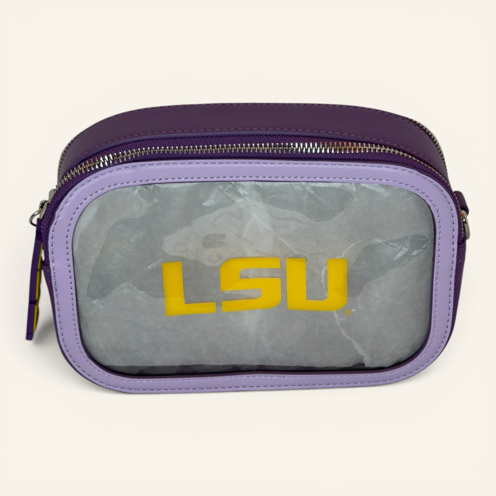 Louisiana State University Tigers Clear Camera Bag – Purple