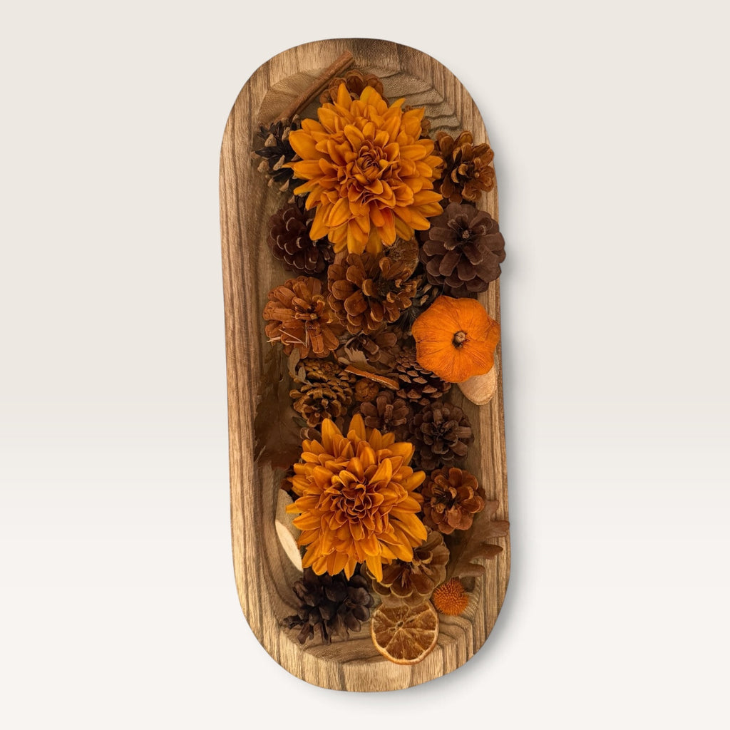 Scented Fall Harvest Dough Bowl Centerpiece