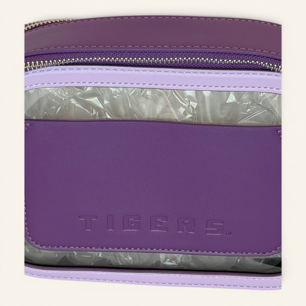 Louisiana State University Tigers Clear Camera Bag – Purple