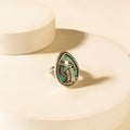 Myra High Noon silver-tone cowboy hat Western statement ring with adjustable band