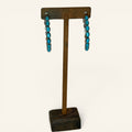 Rustic Couture Turquoise Beaded Hoop Earrings