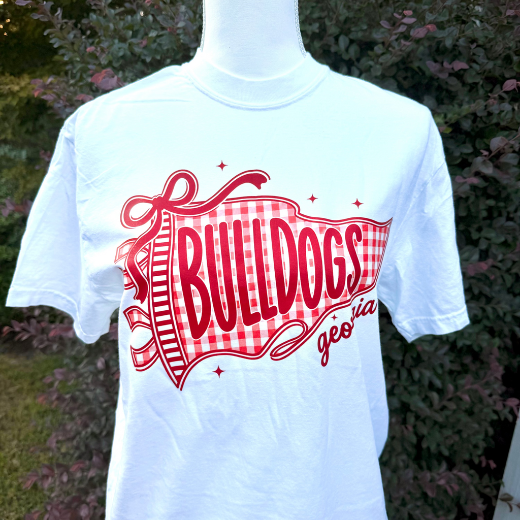 Gingham Bulldogs Comfort Colors Graphic Tee