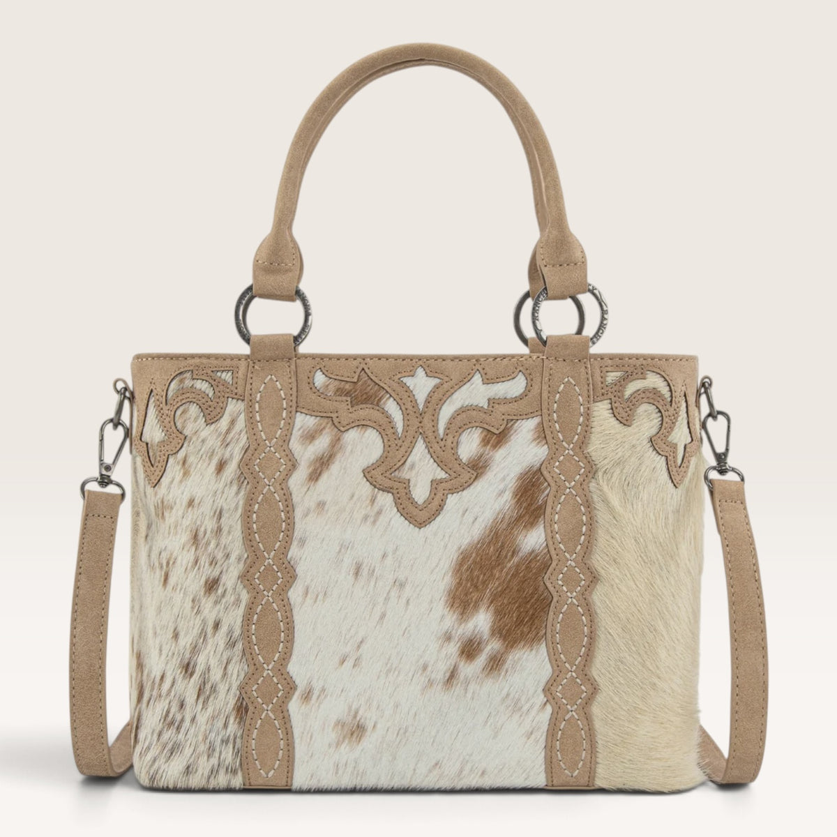Trinity Ranch Hair-On Cowhide Concealed Carry Tote Purse