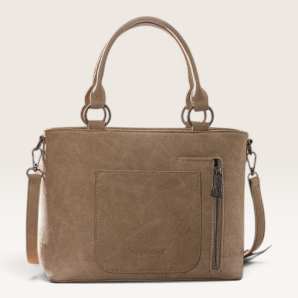 Trinity Ranch Hair-On Cowhide Concealed Carry Tote Purse