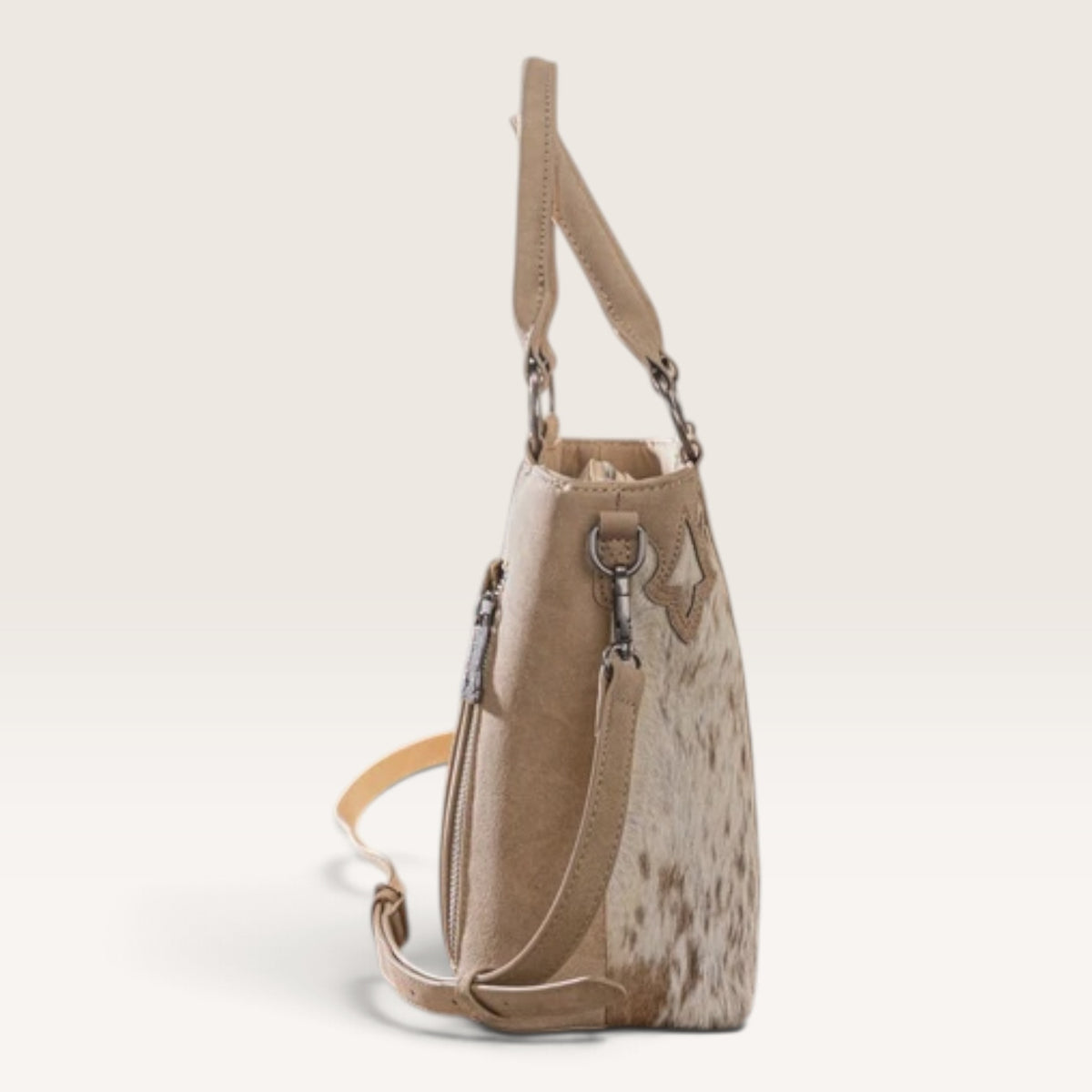 Trinity Ranch Hair-On Cowhide Concealed Carry Tote Purse