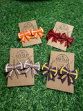 Game Day Football Bow Earrings