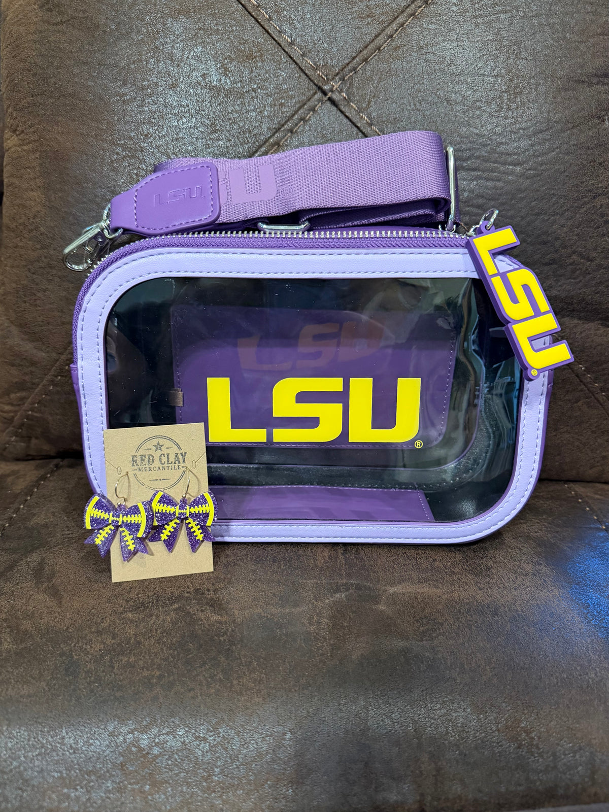 Game Day Football Bow Earrings