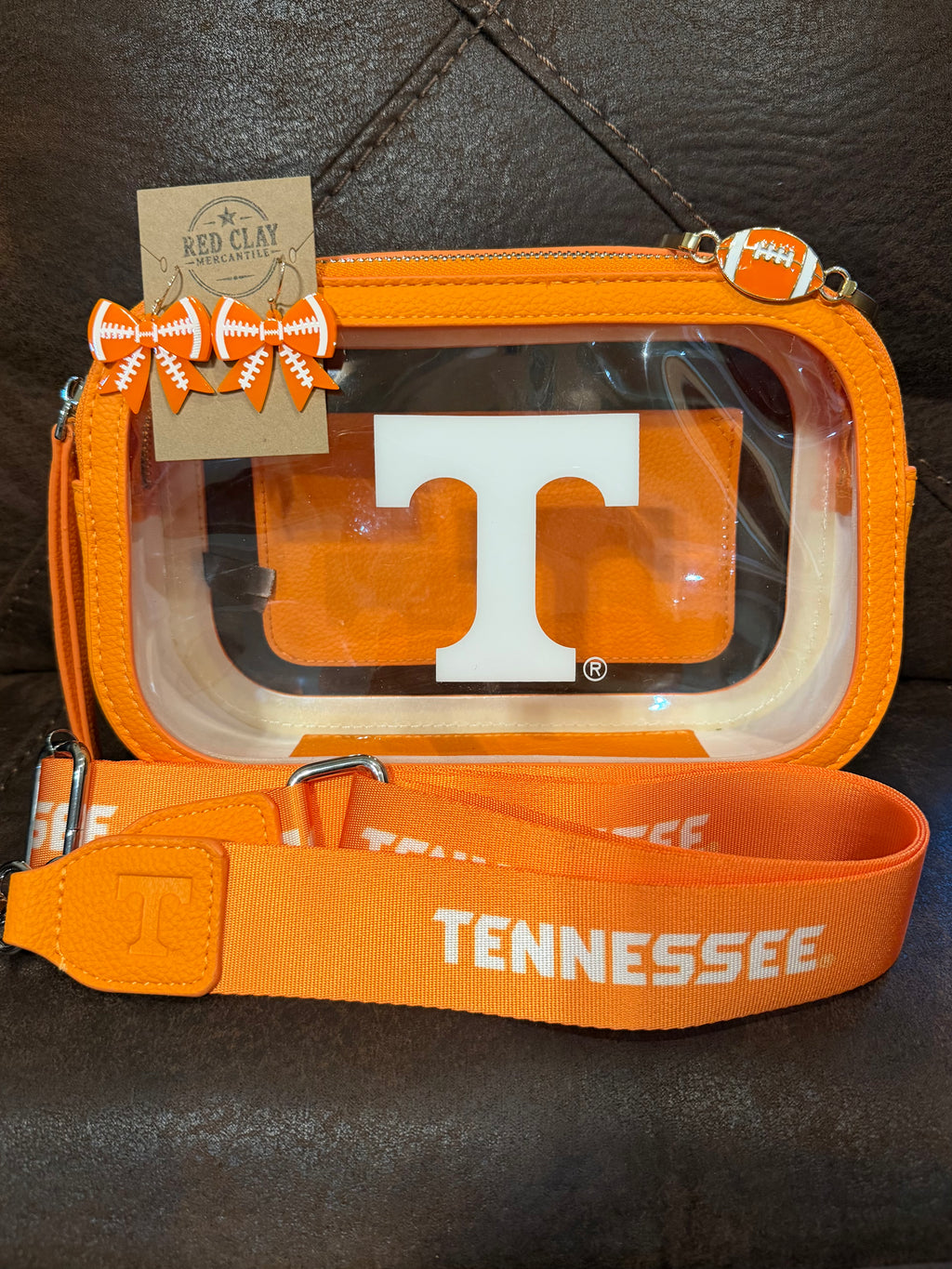 Game Day Football Bow Earrings