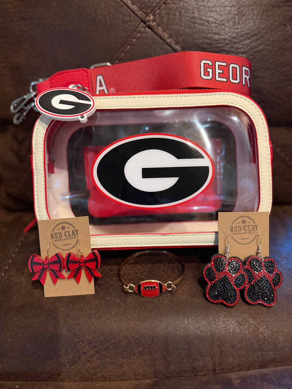 Georgia Bulldogs Clear Stadium Bag – Red