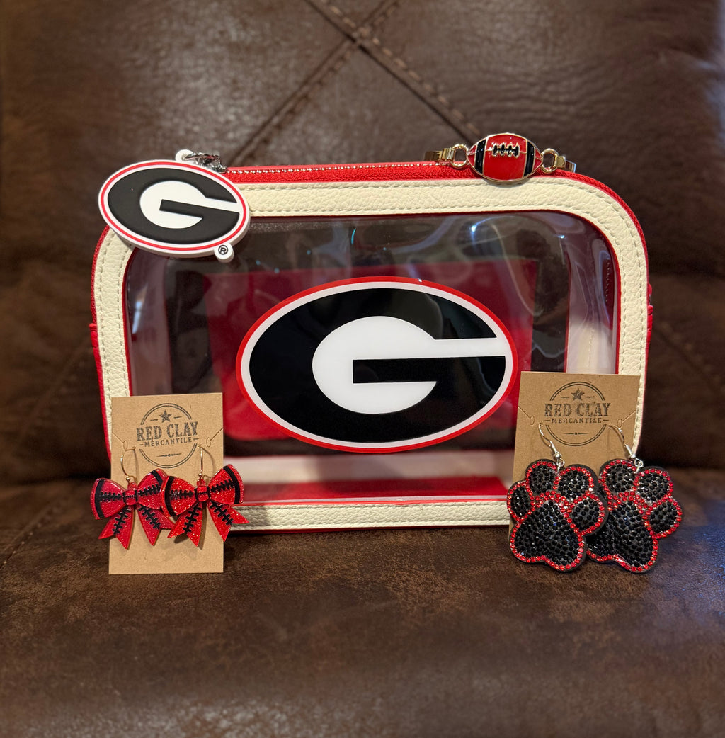 Game Day Football Bow Earrings
