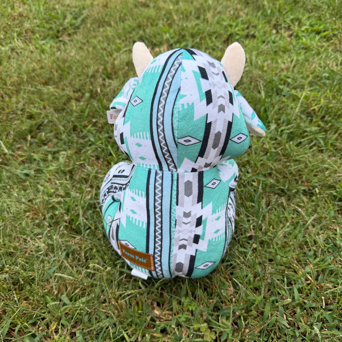Western Farm Pal Plush Cow - Aztec Print