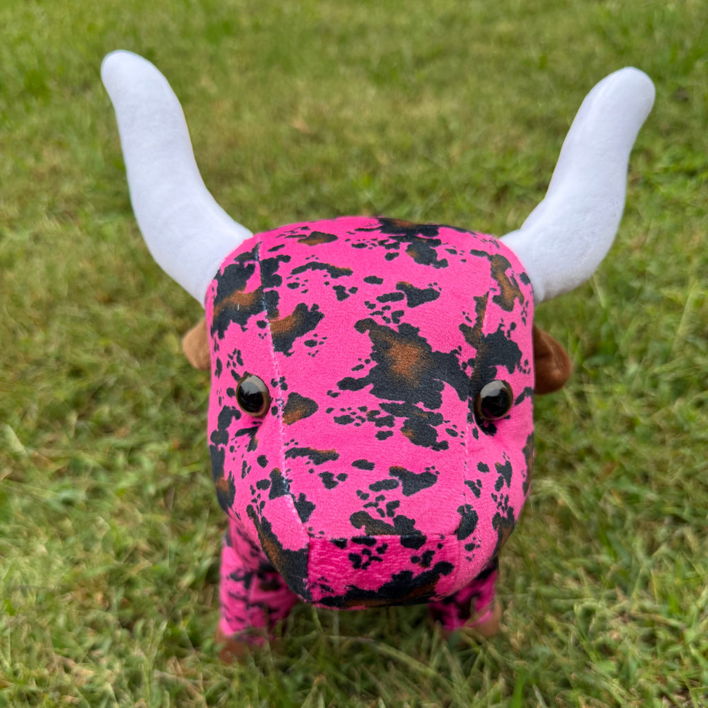 Western Farm Pal Plush Longhorn – Aztec & Cowhide Prints