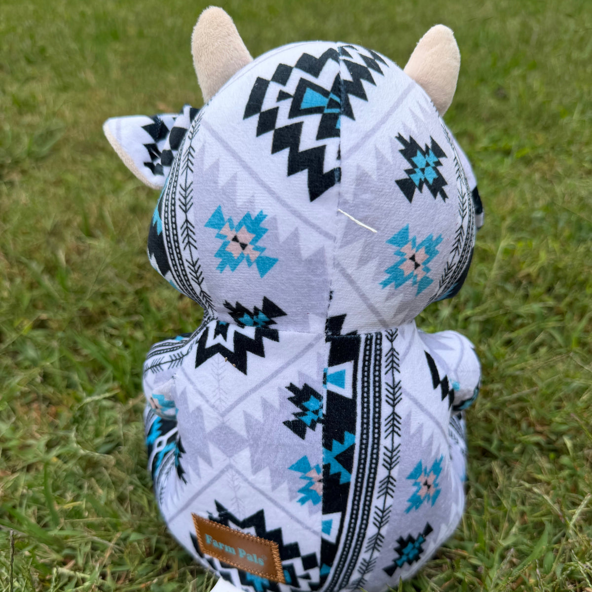 Western Farm Pal Plush Cow - Aztec Print