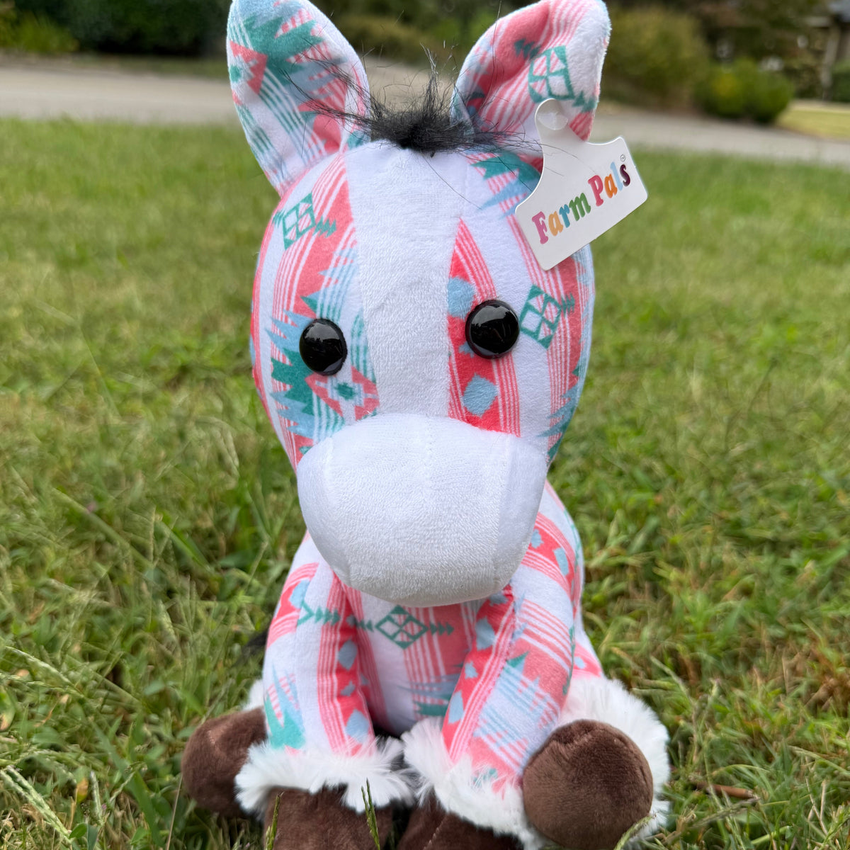 Western Farm Pal Plush Horse - Aztec Print