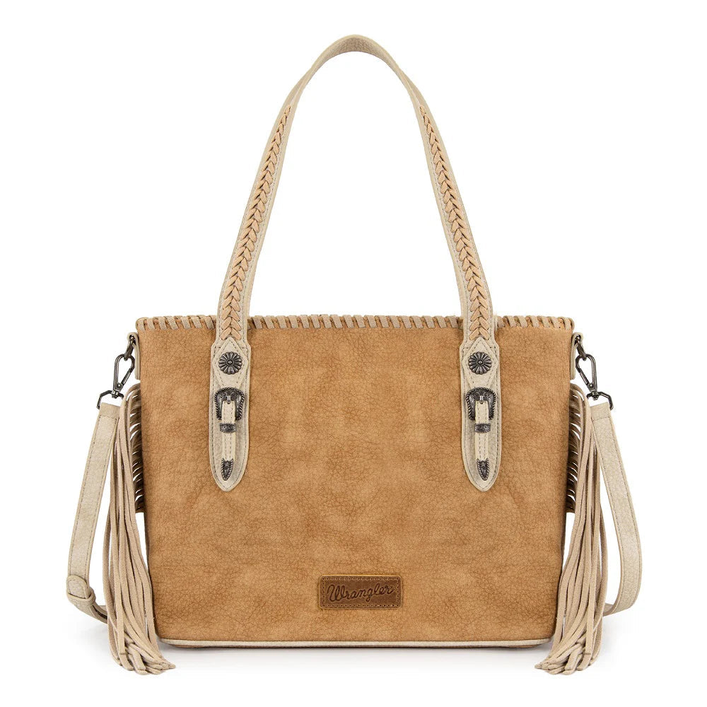 Wrangler Braided Tassel Tote Bag in Two Color Options