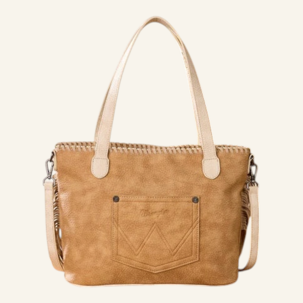 Wrangler Braided Tassel Tote Bag in Two Color Options