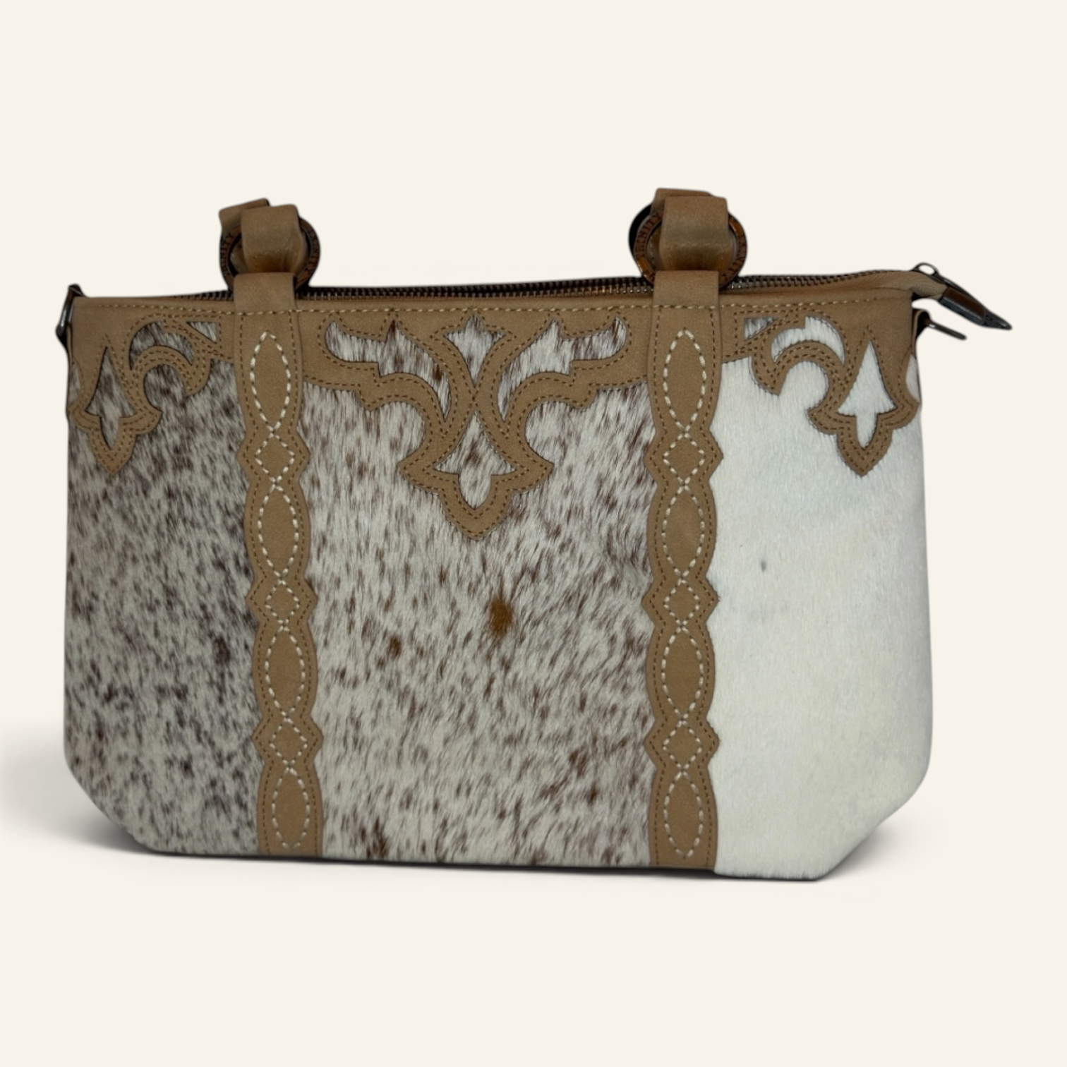 Trinity Ranch Genuine Hair-On Cowhide Concealed Carry Tote