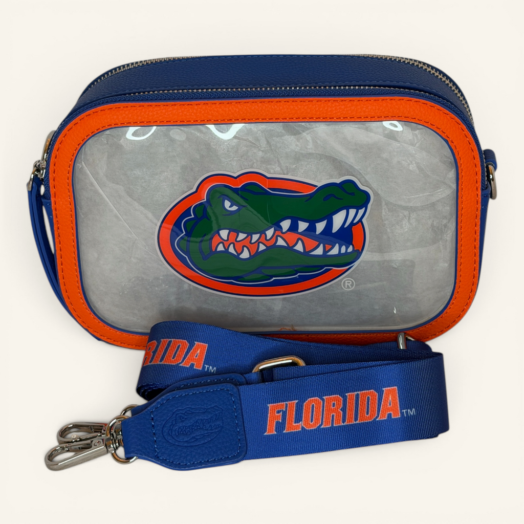 University of Florida Gators Stadium Clear Crossbody Bag – Blue
