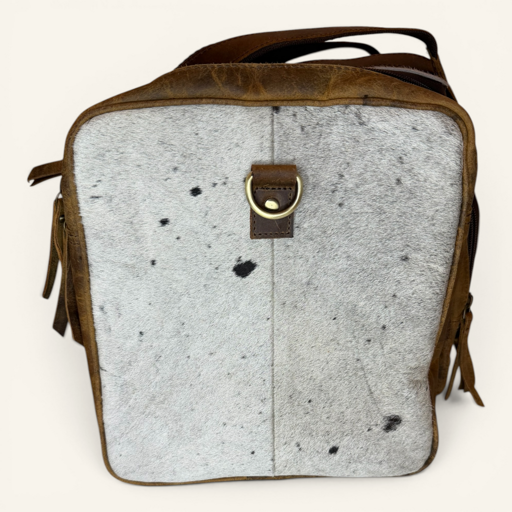 Western Linens Genuine Cowhide & Leather Duffle Bag