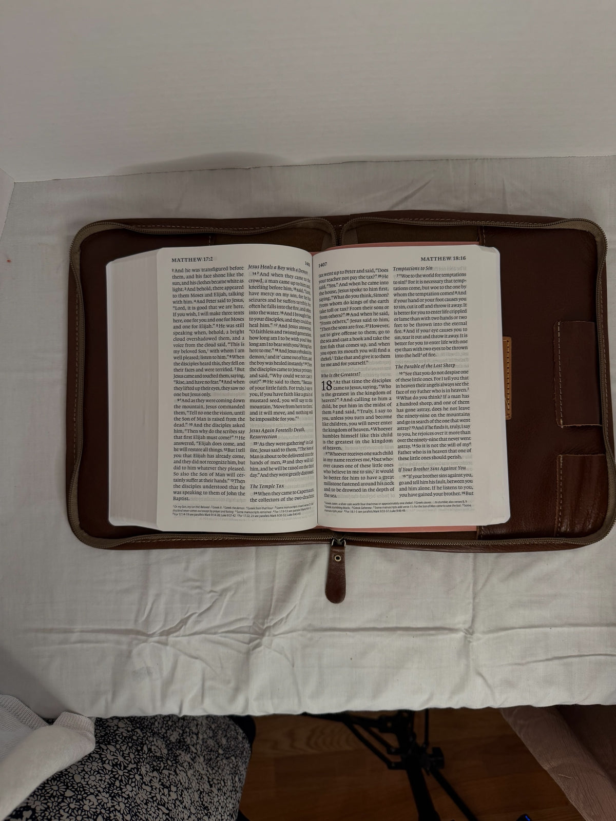 Holy Cross Western Tooled Leather Bible Cover
