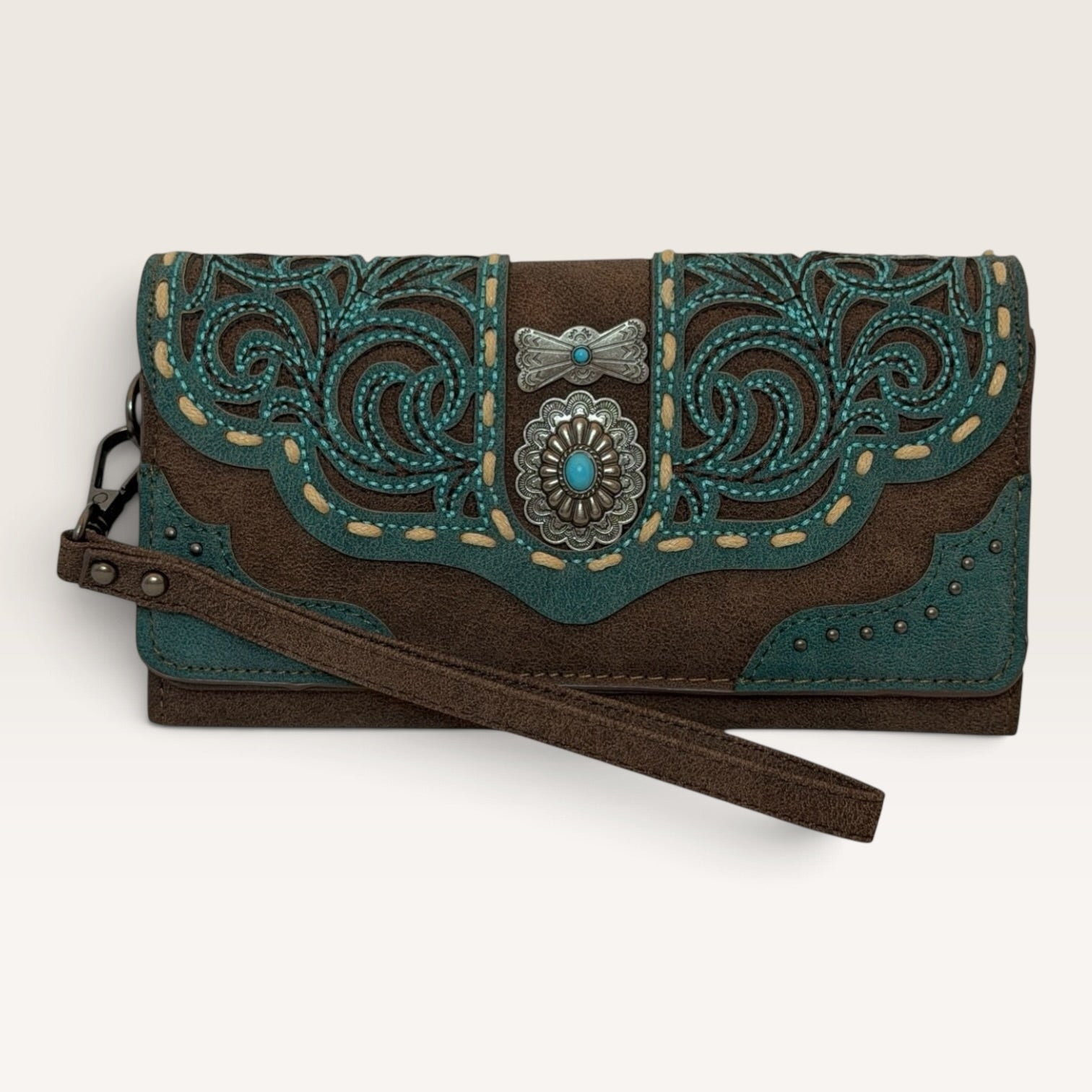 Montana West Turquoise Western Wristlet Wallet