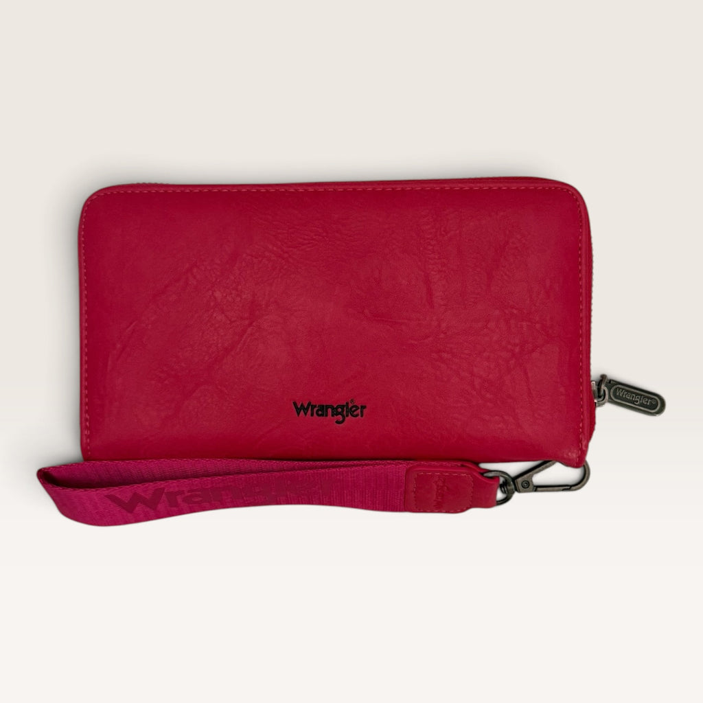 Wrangler Hot Pink Zip Around Wristlet Wallet